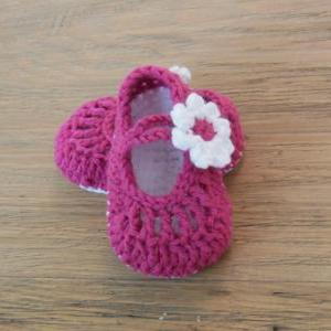 Mary Jane Shoes Crochet Newborn Shoes Baby Shoes