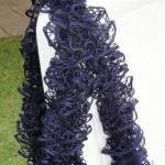 Fishnet Scarf, Navy Lace Scarf