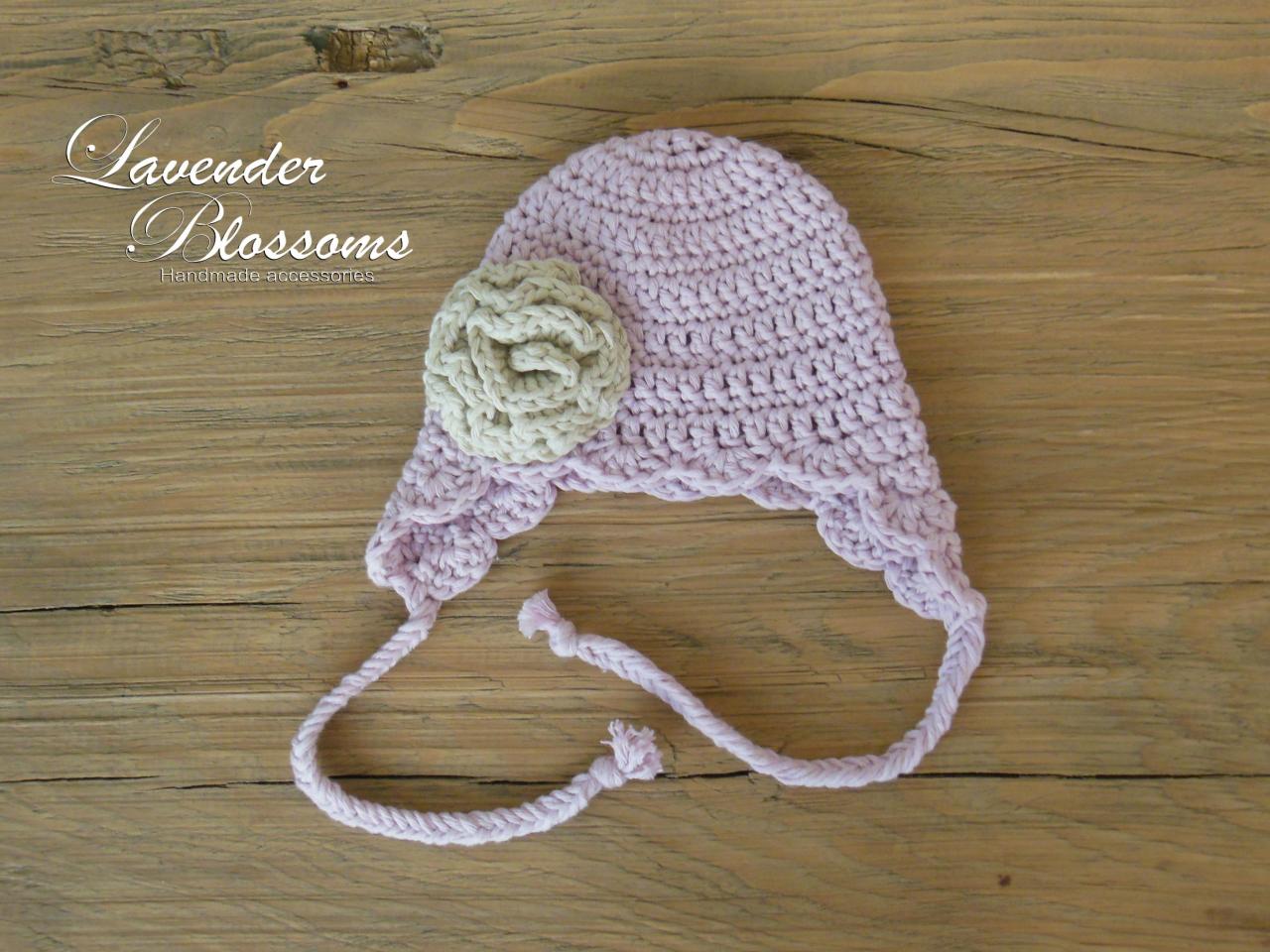 Baby Girl Hat Crochet Newborn Hat Baby Beanie With Flower Cotton Baby Hat