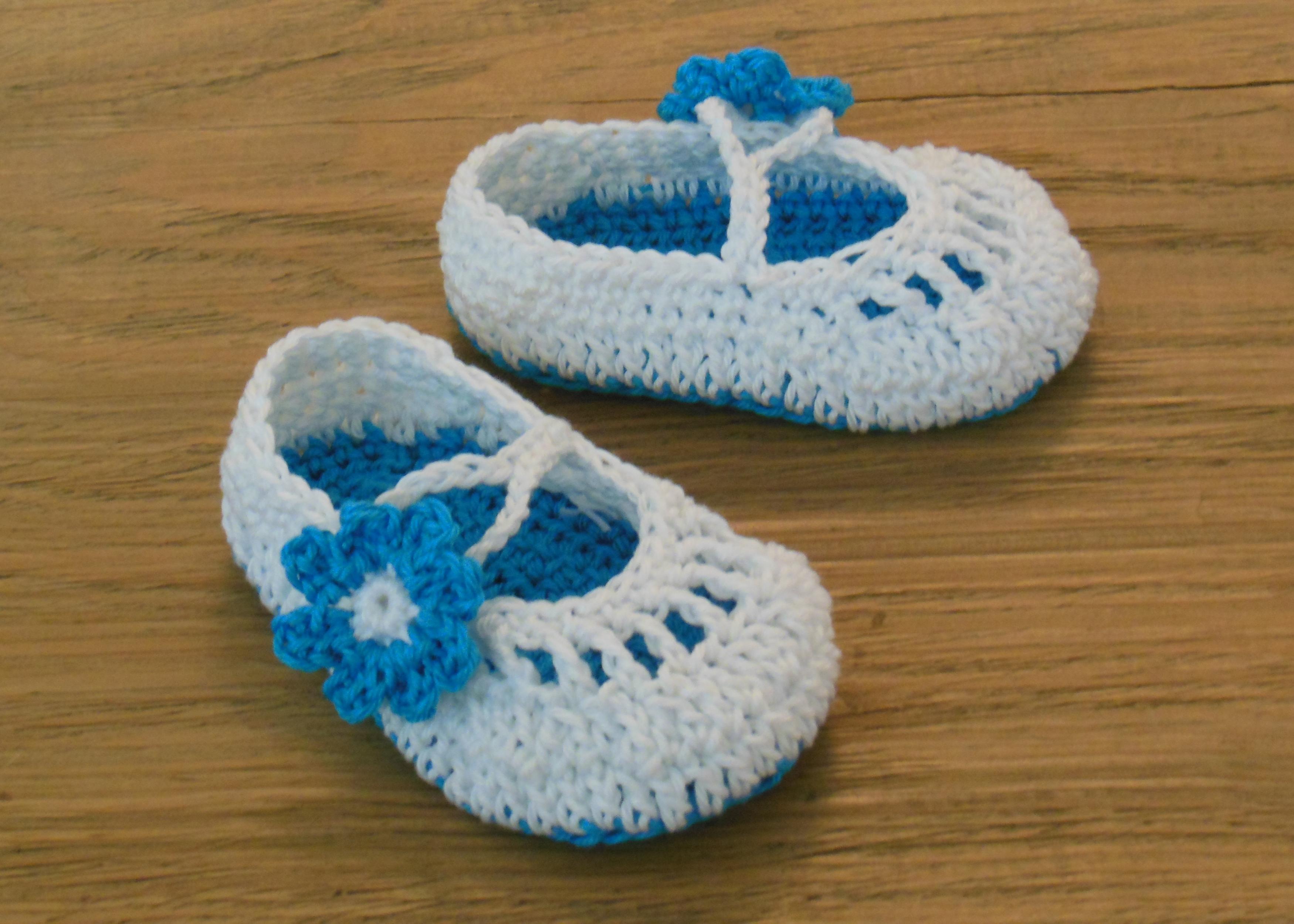 Cotton Baby Shoes Mary Jane Shoes Crochet Newborn Shoes Baby Shoes on ...